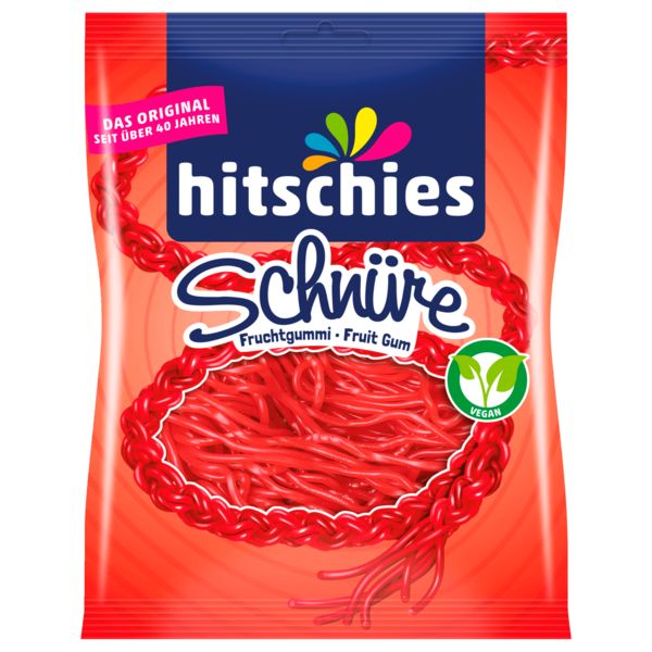 Hitschler Erdbeer Schnüre Fruchtgummi 100% Veggie