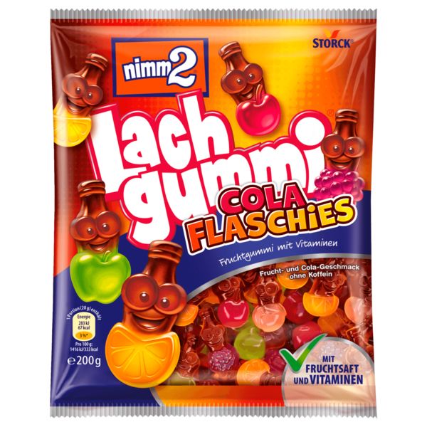 nimm 2 Lachgummi Cola Flaschies