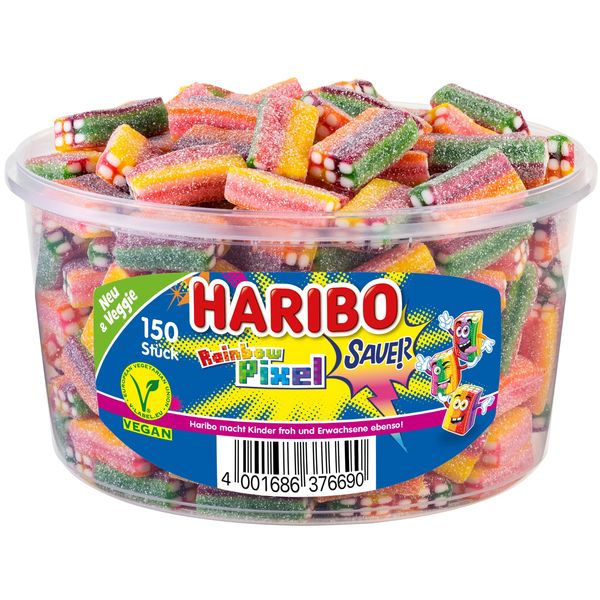 Haribo Rainbow Pixel sauer Vegan