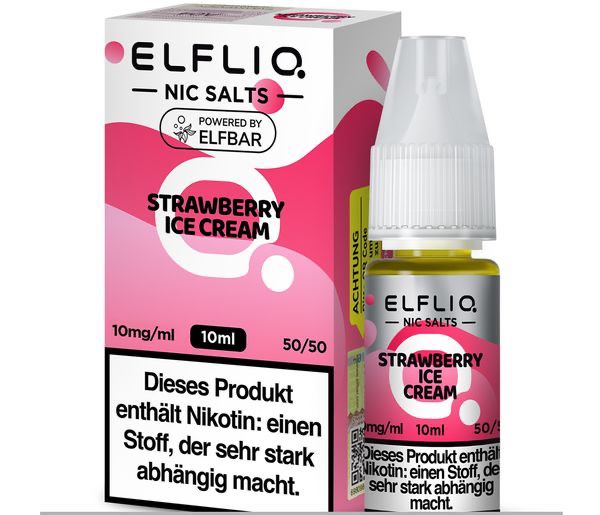 ELFLIQ - Strawberry Ice Cream - Nikotinsalz Liquid 10 mg/ml